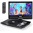 OTIC 12" Portable DVD Player with Bluetooth Function, 10.1" HD Swivel Display Screen, 5 Hour Rechargeable Battery, Support CD/DVD/SD Card/USB, Car Headrest Case, Car Charger