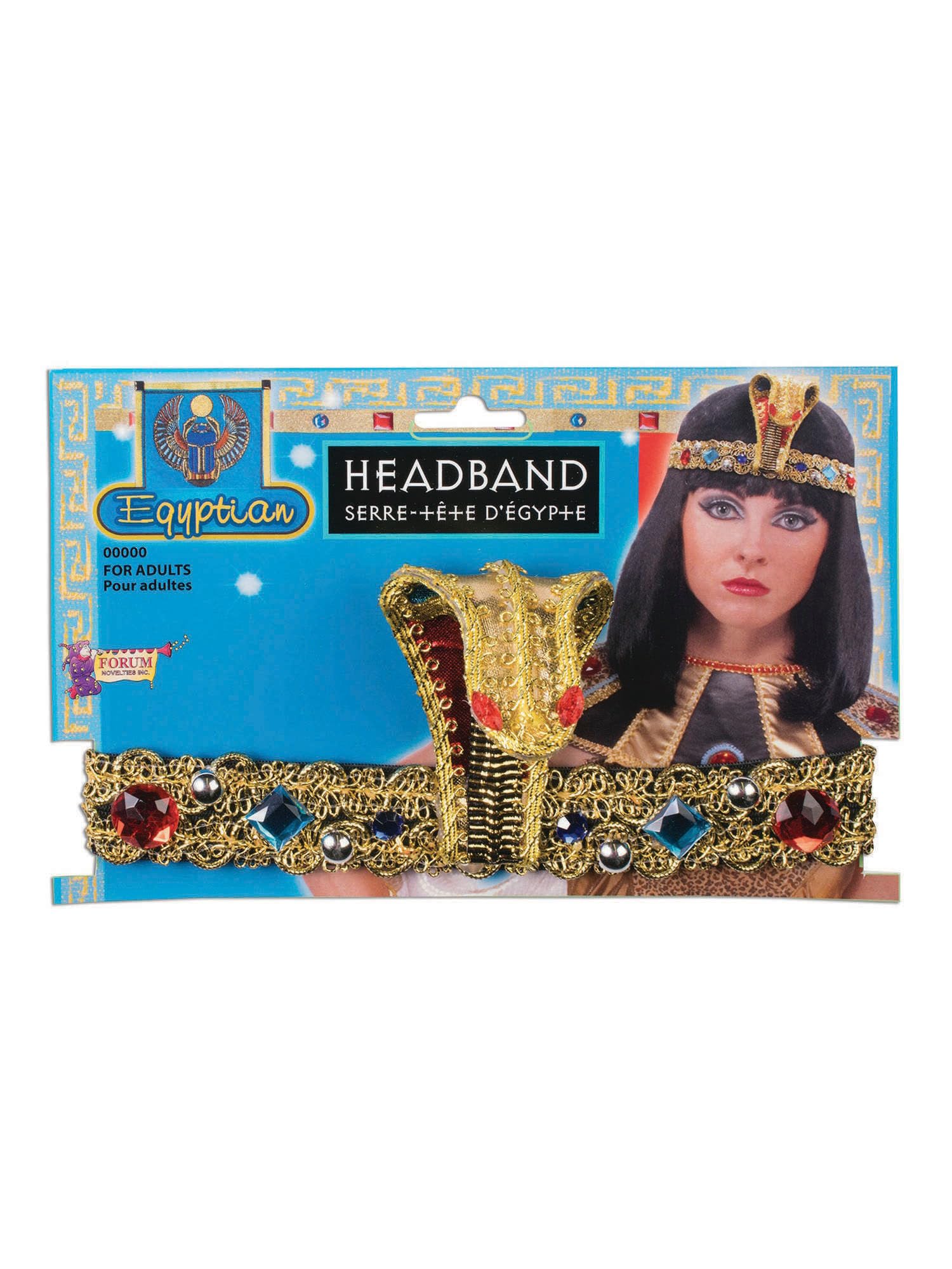Forum Novelties Multicolor Egyptian Headband for Adults, 1 Pc. - Beautiful & Trendy Design, Perfect Accessory for Costume Parties, Dress-Up Events, Festivals, Cosplay, & More Halloween