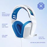 Logitech G G335 Wired Gaming Headset 3.5mm Mic Flip to Mute White view 7