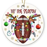 American Football Christmas Ornaments 2026 - Gift Ideas for American Football Player Coach Lover Teams Friends - Tis The Season with Sports Ornaments, Sport Gifts for Teen Boy Girl Man