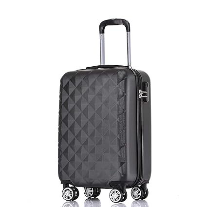 BEIBYE Zwillingsrollen 2066 Hartschale Trolley Koffer Reisekoffer Gepäck M-L-XL-Set (Schwarz, M)
