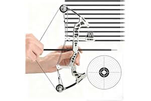 Mini Archery Bow Set Hunting Accessories Gadgets for Men Mini Compound Bow Catapult for Shooting, Practice, and Hunting Targe