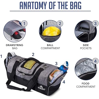 soccer bag with ball holder