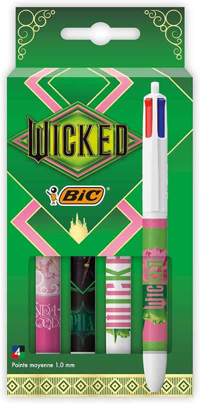 BIC Wicked 4 Colour Retractable Ballpoint Pen Pack of 4