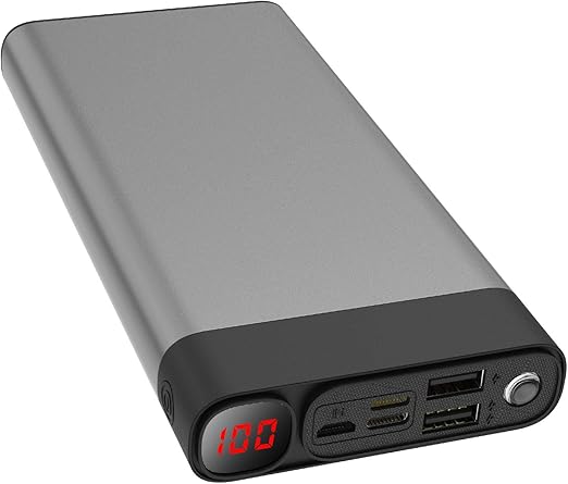 Amazon Com Portable Charger mah 2usb Ports Super Bright Flashlight Portable Charger Quick Charge Phone Pad Gray mah Amazon Com Portable Charger mah 2usb Ports Super Bright Flashlight Portable Charger Quick Charge Phone Pad Gray mah