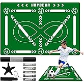 HAPBEAR Soccer Training Mat- Thickened 0.2 inch, Soccer Training Equipment for Footwork and Ball Mastery, Anti-Slip and Silent, Idea for All Ages to Improve Speed Strength Agility and Coordination