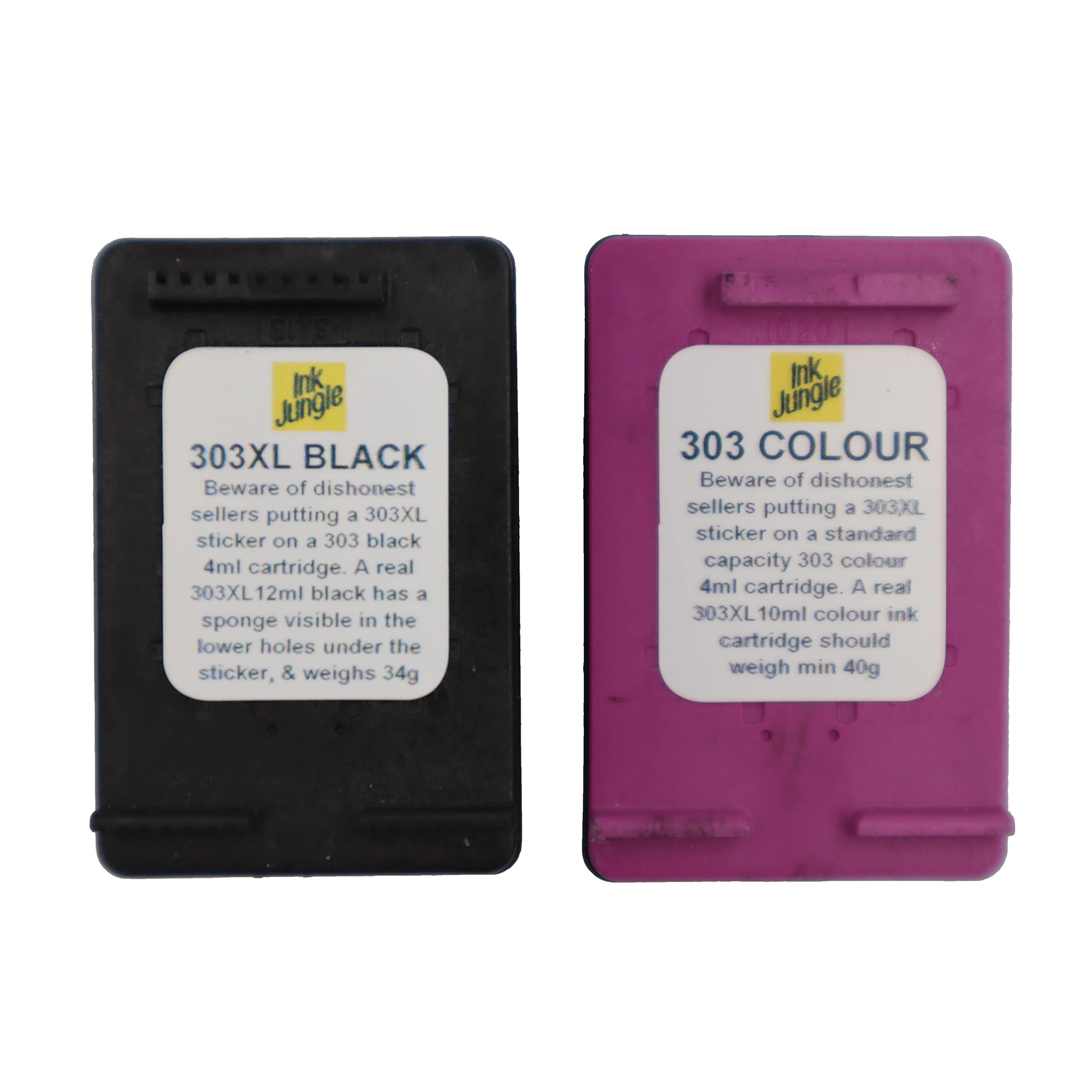Ink Jungle 303XL Black & 303 Tri-Colour Ink Cartridge Combo Pack For HP ENVY Photo 6220 6230 6232 6234 7120 7130 7132 7134 7820 7830 7832 TANGO X Printers Replaces HP 303 303XL