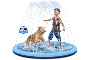 Splash Pad for Kids and Dogs, 67" Extra Large Splash Pad for Toddlers 1-3 and Kids Ages 4-8, Non Slip Thicken Sprinkler Dog P
