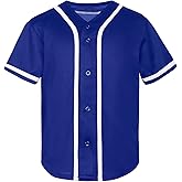 QTWW INC Kids Baseball Jersey Boys Button Down Shirt Short Sleeve Hip Hop Personalized Sports Uniforms for Girls