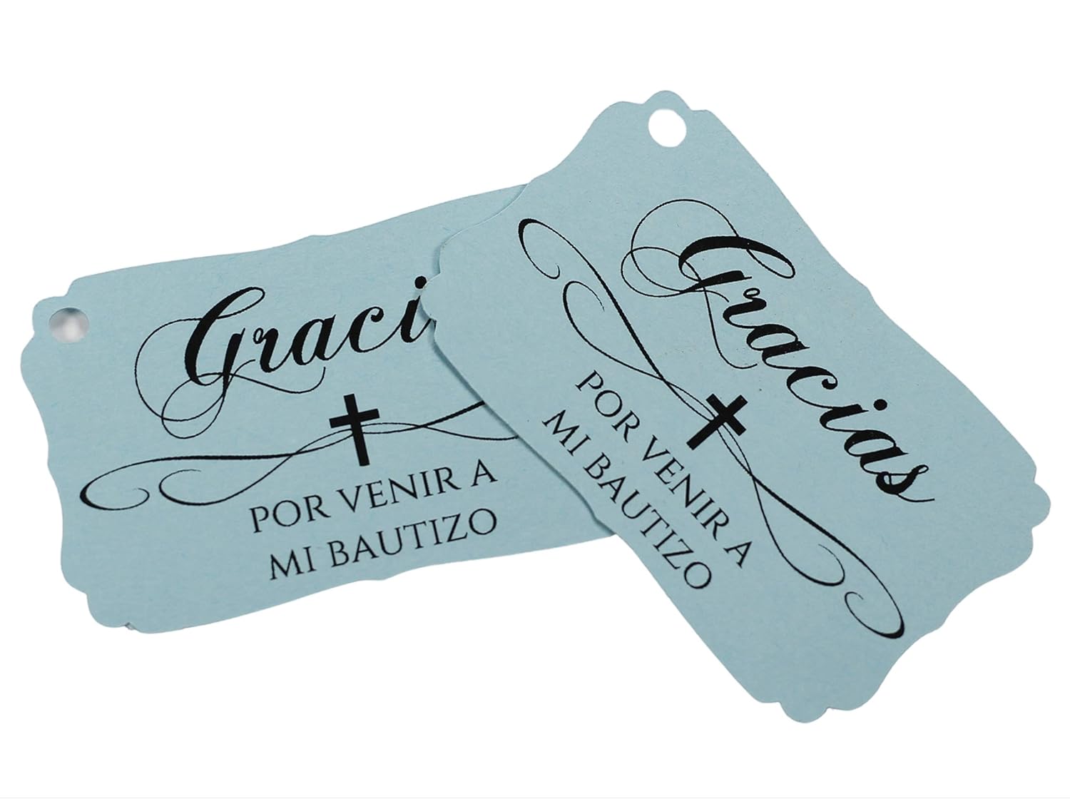 Amazon.com: Light Blue Baptism Tags - Gracias Por Venir A ...