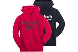 Reebok Boys Fashion Hoodie Sweatshirts 2 Pack Fleece Hoodies for Boys Size 8-20