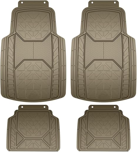 Amazon Com Armor All 79962 4 Piece Tan Rubber Value Floor Mat