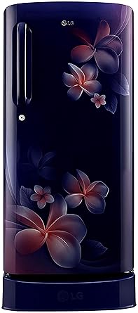LG 190 L 4 Star Inverter Direct-Cool Single Door Refrigerator (GL-D201ABPY, Blue Plumeria)