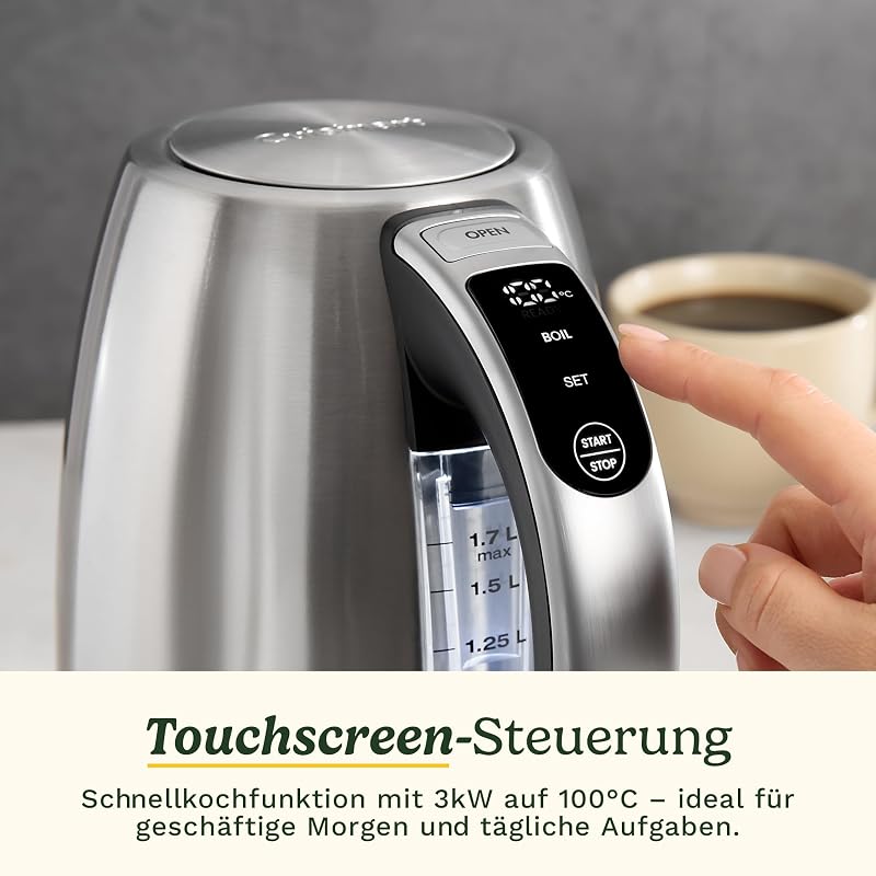 – Smart‑Elite‑Wasserkocher mit mehreren Temperatureinstellungen – Edelstahl CPK525E