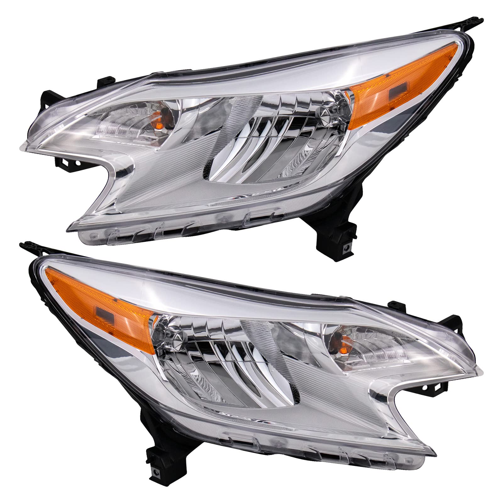 TRQ 2 Piece Headlight Assembly Set Driver