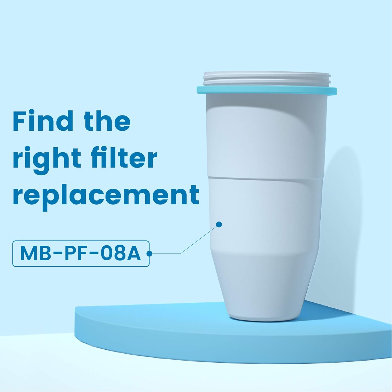 Maxblue 10-Cup Water Filter Pitcher with 1 Filter, Zero 0 TDS, 6-Stage Filtration System, Reduces Lead, Fluoride, Chlorine and More, BPA Free, Blue, Model: MB-PT-08B: Kitchen & Dining