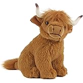 Living Nature Small Highland Cow Stuffed Animal | Fluffy Farm Animal | Soft Toy Gift for Kids | 6 inches