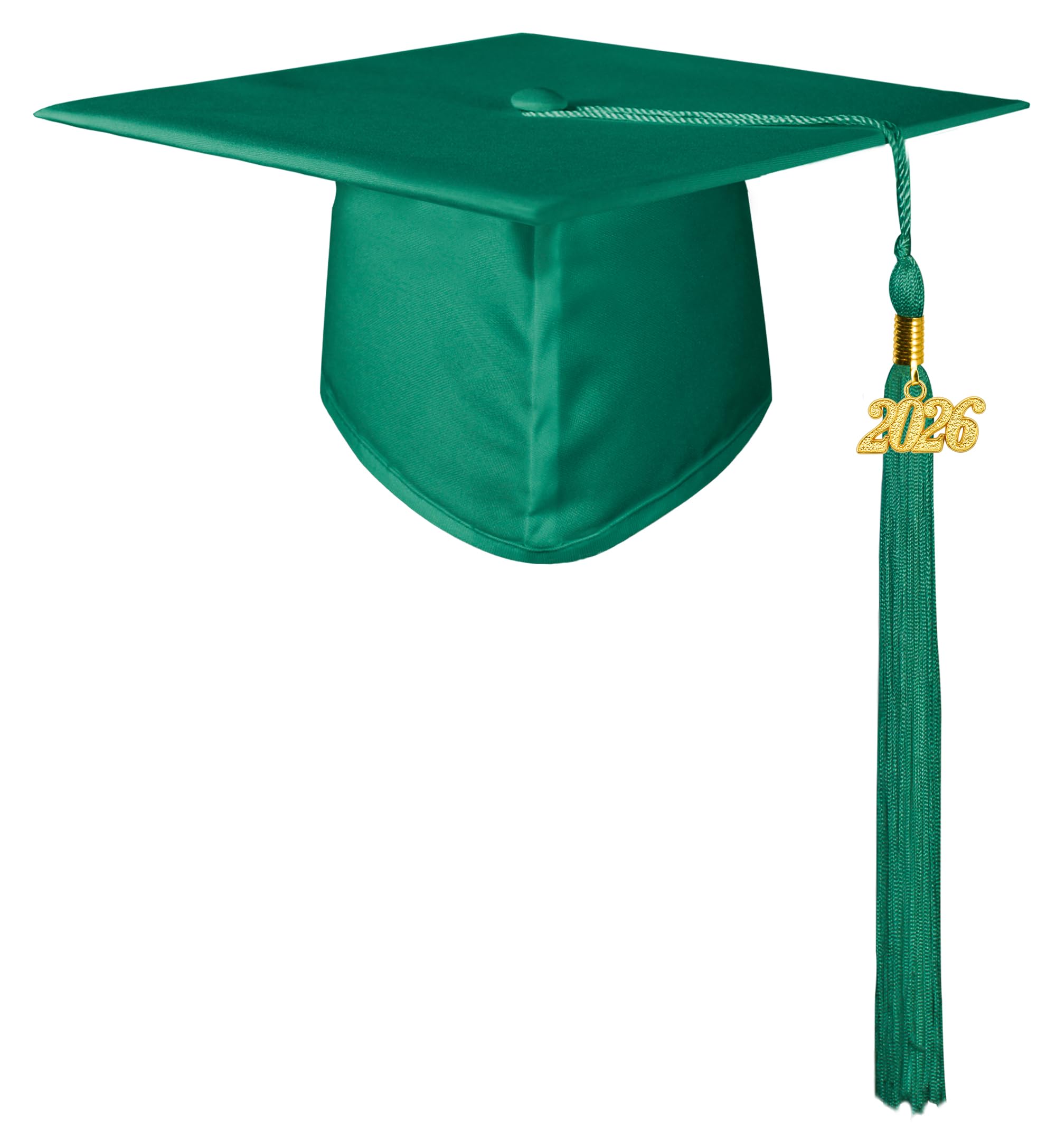 GraduationMall Graduation Hat for Adult 2025 Bachelor Cap Motorboard Hat for High School University Graduation Cap - Emerald