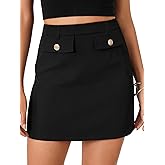 OPOIPIN Women's High Waist Side Zipper Basic Bodycon Workwear Short Mini Skirt