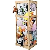 storenization Stuffed Animal Storage with Large Capacity, Stuffed Animal Zoo Toy Storage, Large Wood Plushies Storage Organizer for Kids Room Nursery Play Room Bedroom