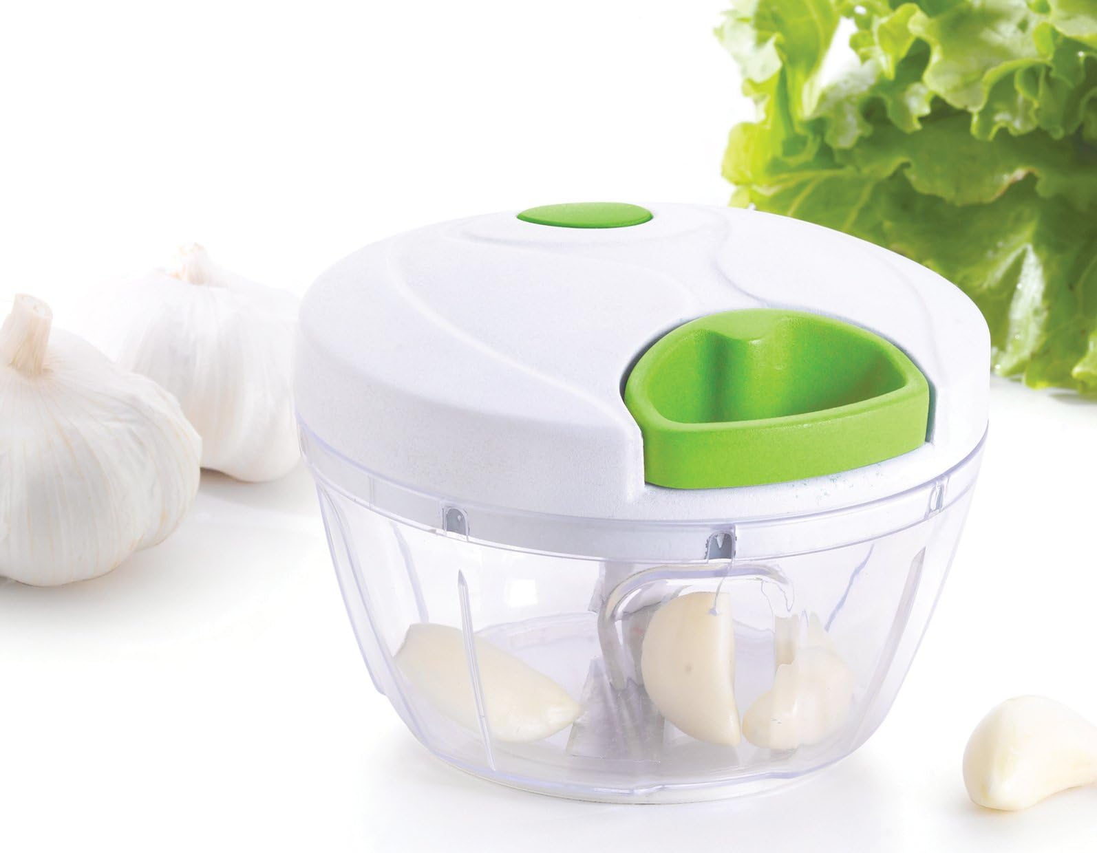 Hokia Manual Food Processor Mini Slicer Pull String Food Chopper Vegetable, Fruit, Onion,Garlic and Herb Slicer for Salad Salsa Pesto Coleslaw Puree