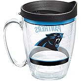 Tervis Made in USA Double Walled NFL Carolina Panthers Insulated Tumbler Cup Keeps Drinks Cold & Hot, 16oz Mug, Tradition