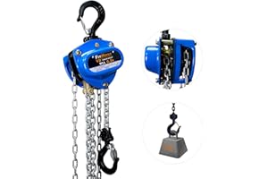 FITHOIST Chain Hoist 1/2 Ton 1100lbs Capacity 10FT Mini Hand Chain Block Hoist with 2 Heavy Duty Hooks Heavy Duty Pulley Hoist for Garages Warehouse Automotive Machinery