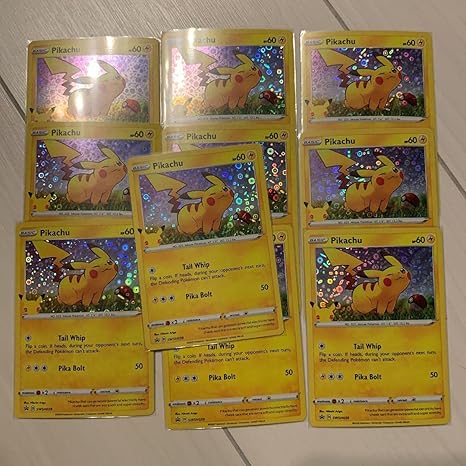 Amazon ポケモンカード ピカチュウ 25周年 ホロ 10枚セット おもちゃ ホビー