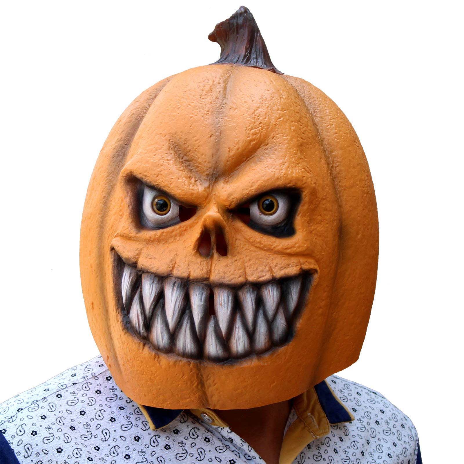 PartyCostume Pumpkin Mask Latex Full Head Realistic Masks For Halloween Decoration Carnival Costume Party