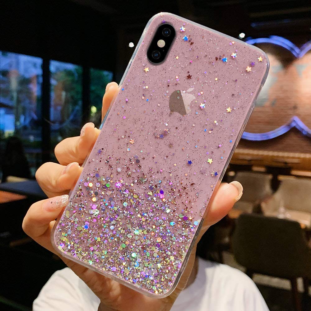 LCHULLE Girls iPhone 11 Glitter Cover Paillette Case Sparkle Bling Protective Clear TPU Bumper Silicone Case Back Cover Pink โ image 1