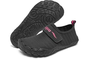 Racqua Kids Water Shoes Non-Slip Swim Shoes Outdoor Breathable Beach Shoes Lightweight Pool Aqua Shoes Boys Girls(Little Kid/