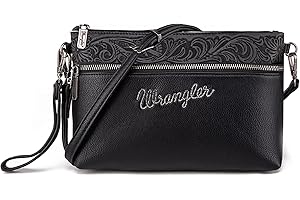 Wrangler Western Cowhide Crossbody Bags for Women Clutch Wristlet Purse