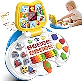 Interactive Laptop Toys for Toddler 2-4: Educational Bilingual Kids Computer with LCD Screen & Learning Toys for 2-3 Year Olds -Birthday Gifts for Boys & Girls