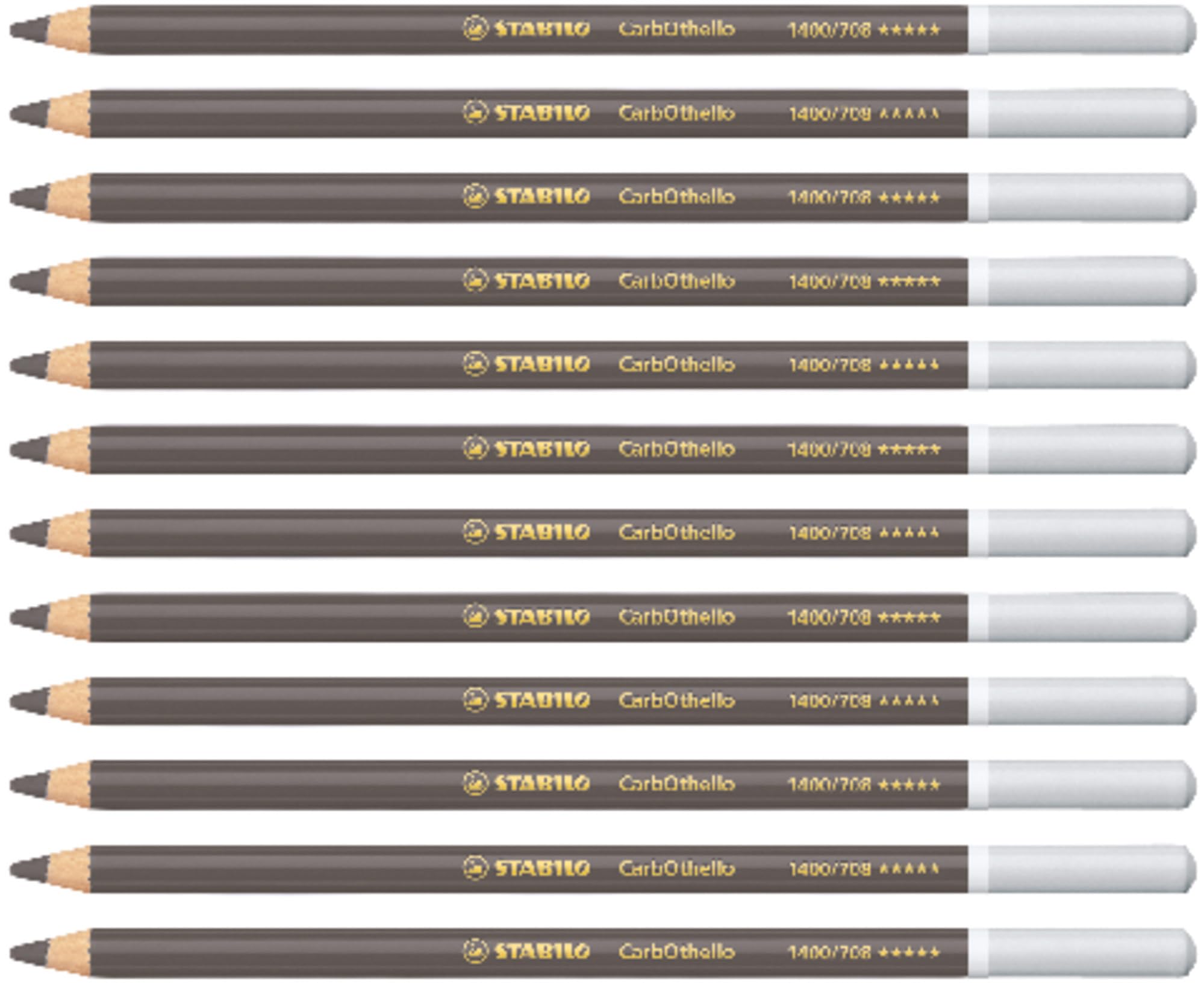 STABILO CarbOthello - Chalk-Pastel Pencil - Pack of 12 - Warm Grey 5