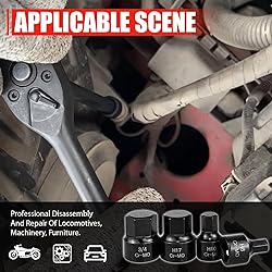 C&T 16 Piece 3/8-Inch Drive Low Profile Impact Hex