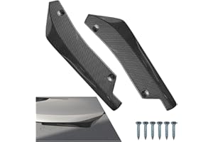 LAINLOY 2PCS Universal Car Rear Bumper Lip Splitter Canard Diffuser, Side Fin Fenders Skirt Protector Exterior Decoration Trim for Car (Carbon Fiber)