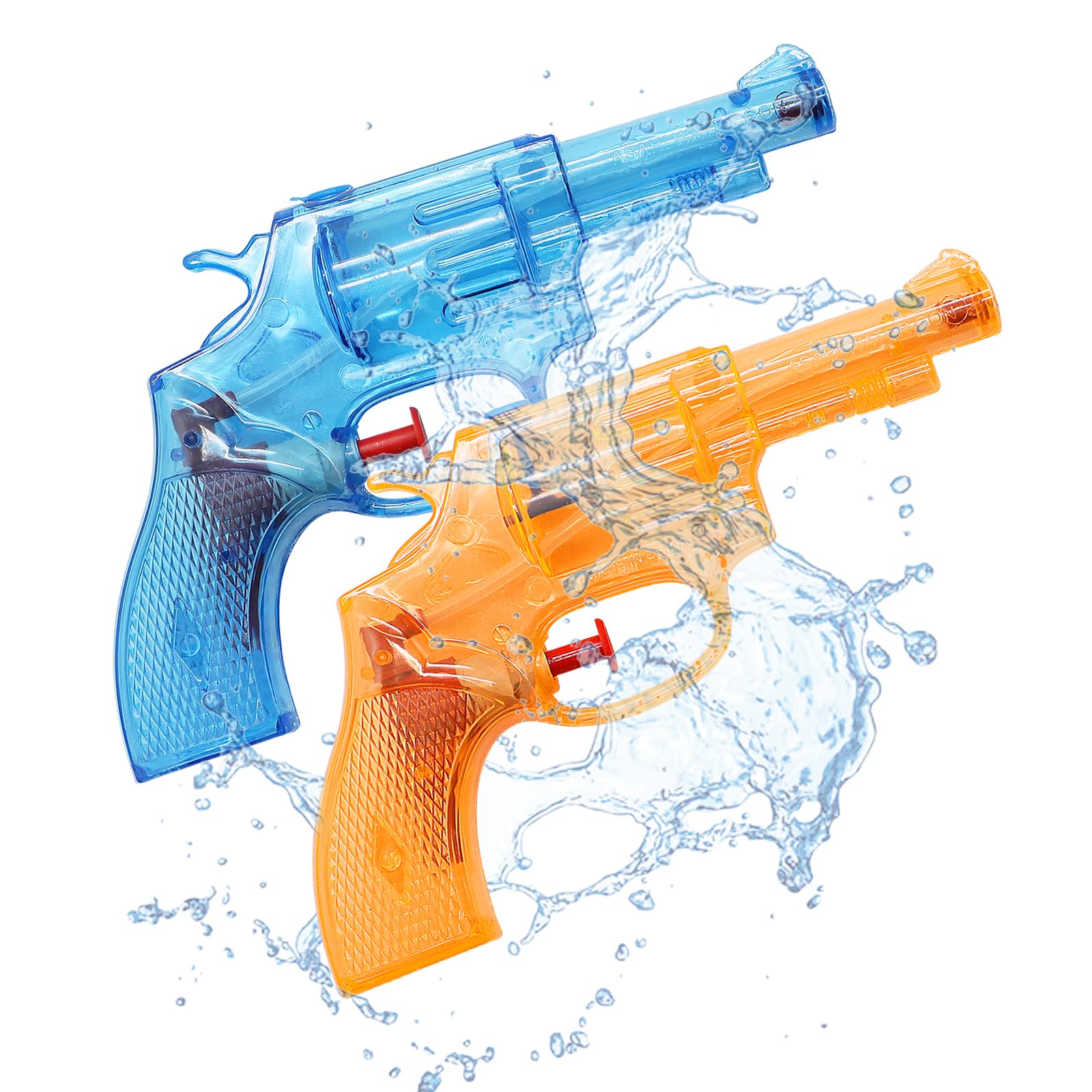 Aleker 2 Pack Water Pistols for Kids Adults, Small Water Guns Toys, Party Bag Filler for Boys Girls, Portable Pistol Guns for Summer Beach Outdoor Garden Swimming Pool Water Fighting