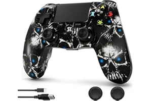 Kujian Wireless Controller for PS4, Compatible with Playstation 3/4/Pro/Slim/PC Remote Game Control, Double Vibration, Touch Pad, Six-axis Motion Sensor, Stereo Headphone Jack