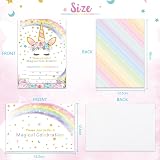 WERNNSAI Magic Unicorn Party Invitations with Envelopes 20 Cards 12.5x18 cm view 5