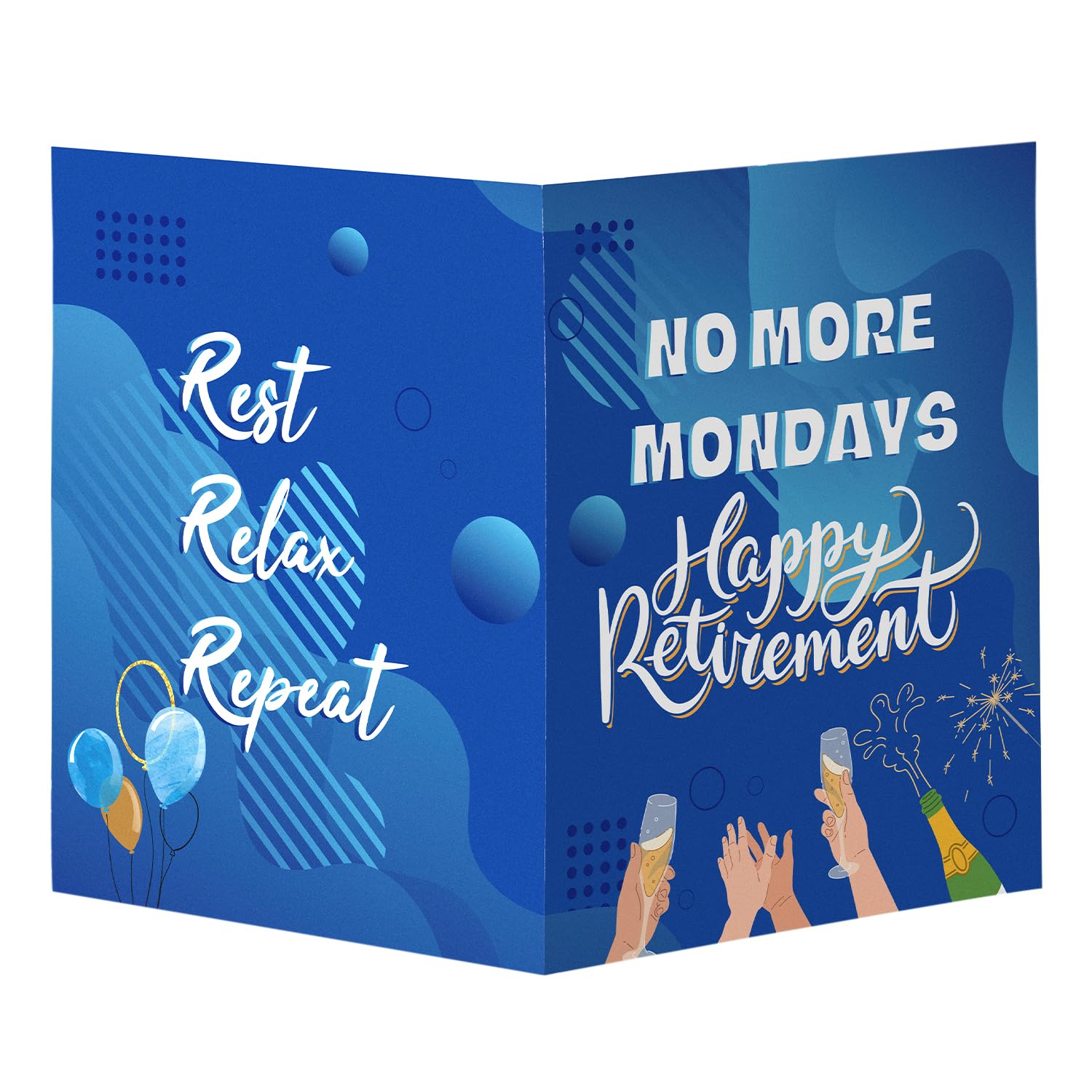 Large Retirement Card, 17.32x11.02 Inch Jumbo Happy Farewell Greeting Card No More Mondays Retirement Leaving Greeting Card Good Bye Card Colleague Goodbye Retirement Gift for Men Women