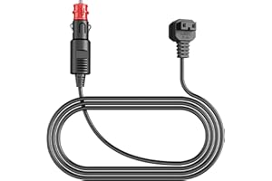 EKOJUCE 2.5M 12V DC Power Cord, DC Power Cord 12V/24V Cigarette Lighter Plug for 12 Volt Refrigerator Car Freezer, Electric Cooler, 2 Pin Lead Wire Plug for Car Refrigerator