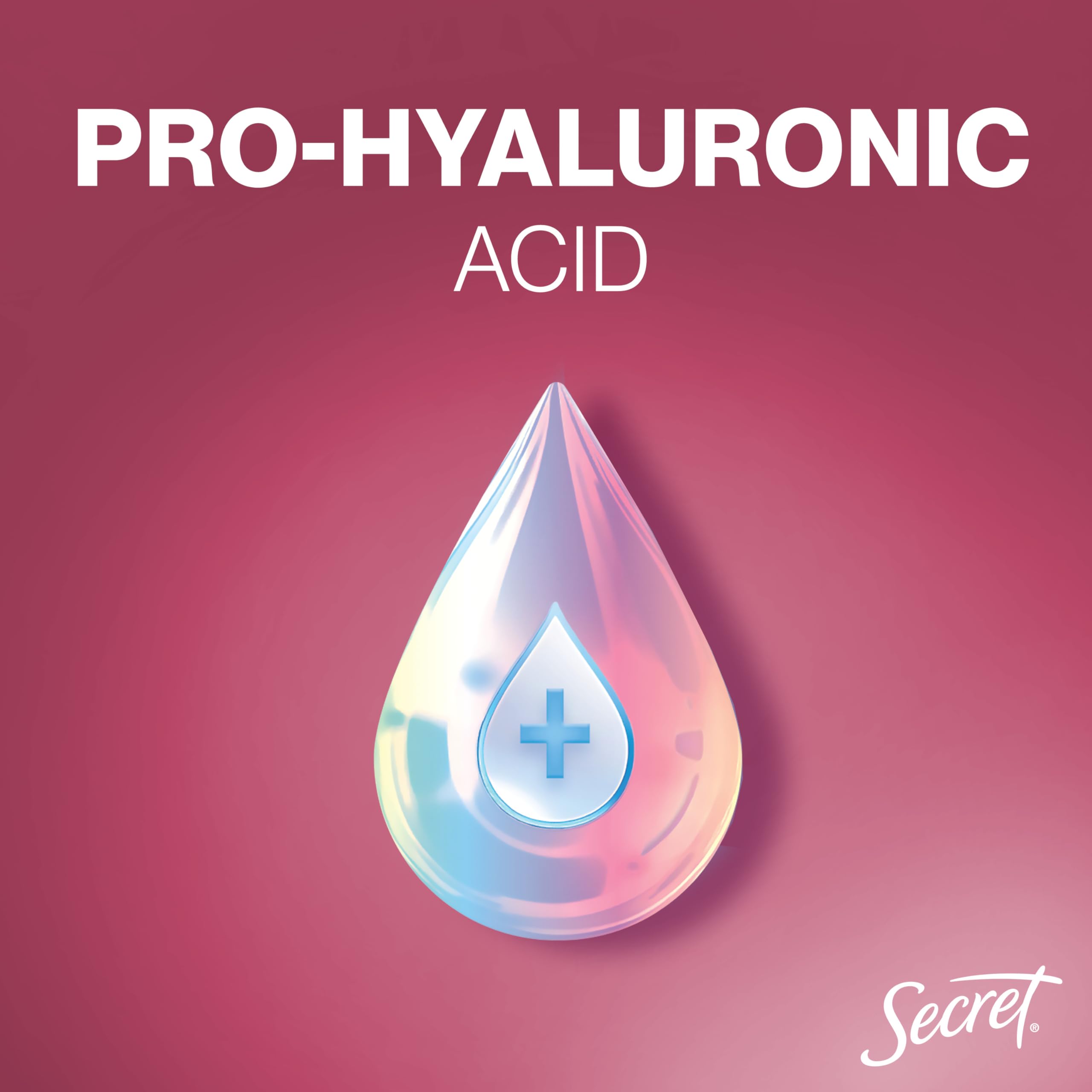 Secret Fresh Antiperspirant Deodorant for Women, 72hr Breathable Odor Protection with Pro-Hyaluronic Acid, Holiday Invisible Solid, Champagne Blush with Berries, Sugared Rim & Rose Petals Scent, 2.6oz