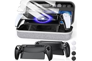 10 in 1 Accessoris Kit Compatible with PS5 Portal, Hard EVA Carry Case for Ps Portal, Soft Silicone Protective Cover, 2 HD Pa