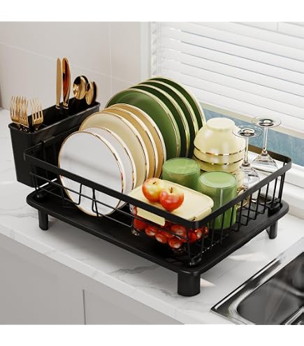 Space Saving Dish Drying Rack Milageto Lab Drain Holder Rack - 24 Slot ...