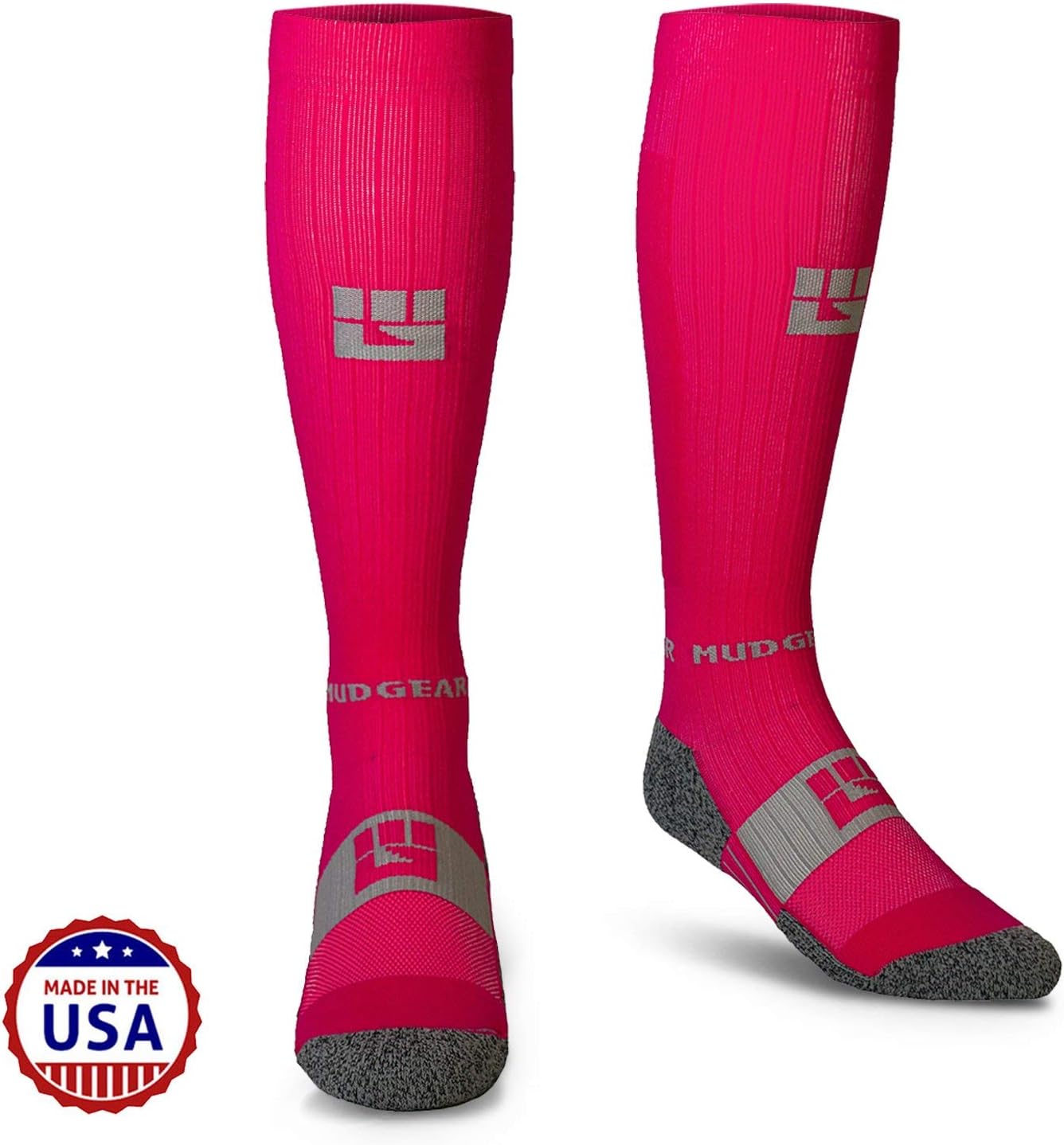 MudGear Premium Compression Socks - Mens & Womens Running Hiking Trail (1 Pair)