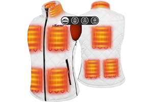 ARRIS Women`s Heated Vest, Size Adjustable 7.4V Electric Warm Vest 8 Heating Panels with Battery Pack