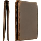 STAY FINE Minimalist Wallet for Men RFID Leather Bifold Slim Billfold with ID and Card Slots