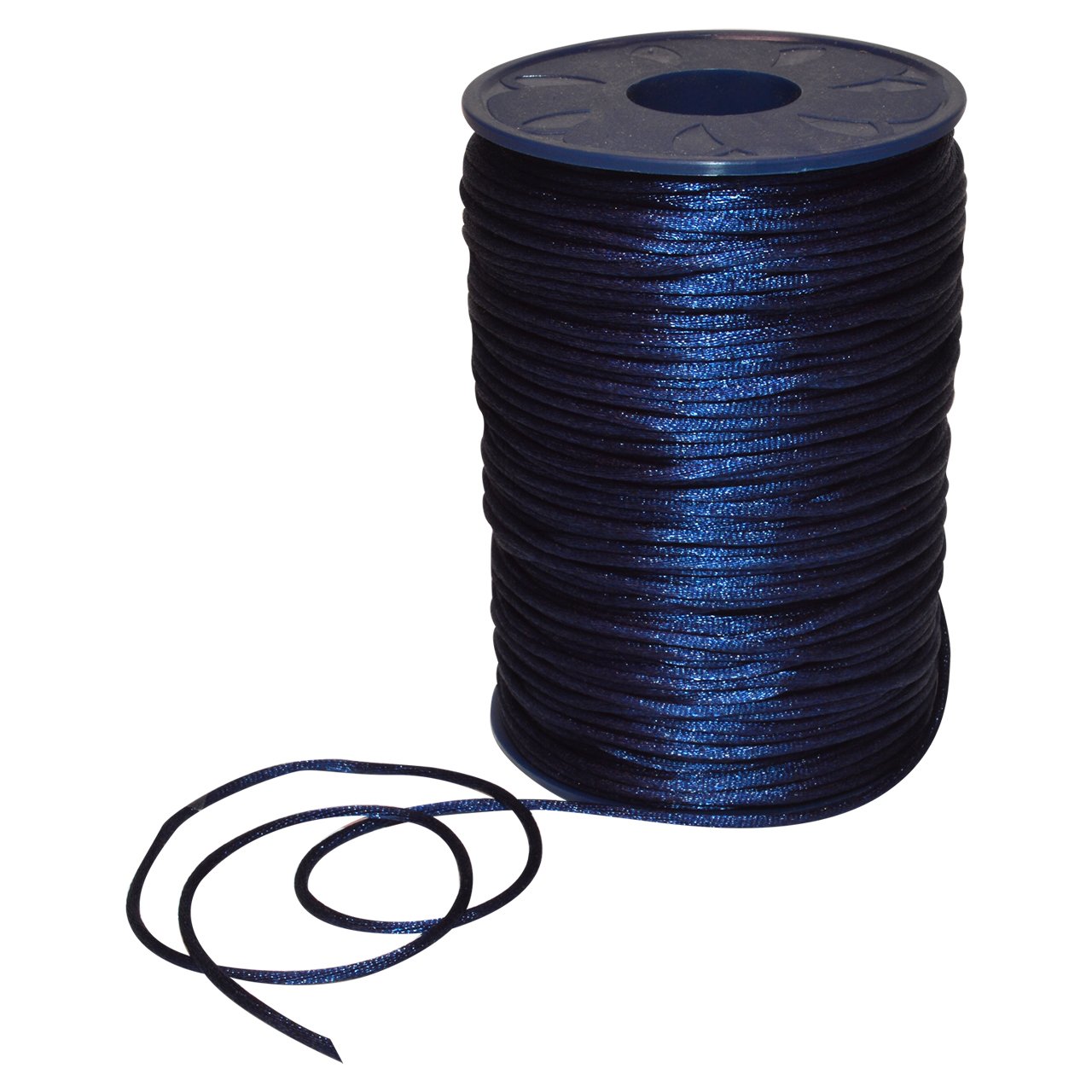 Morex Ribbon 1305 Nylon Satin Cord Ribbon, 1/8" by 144 Yards, Navy Blue, 1/8" x 144 yd โ image 1