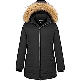 Soularge Women's Plus Size Winter Thicken Puffer Coat with Detachable Hood
