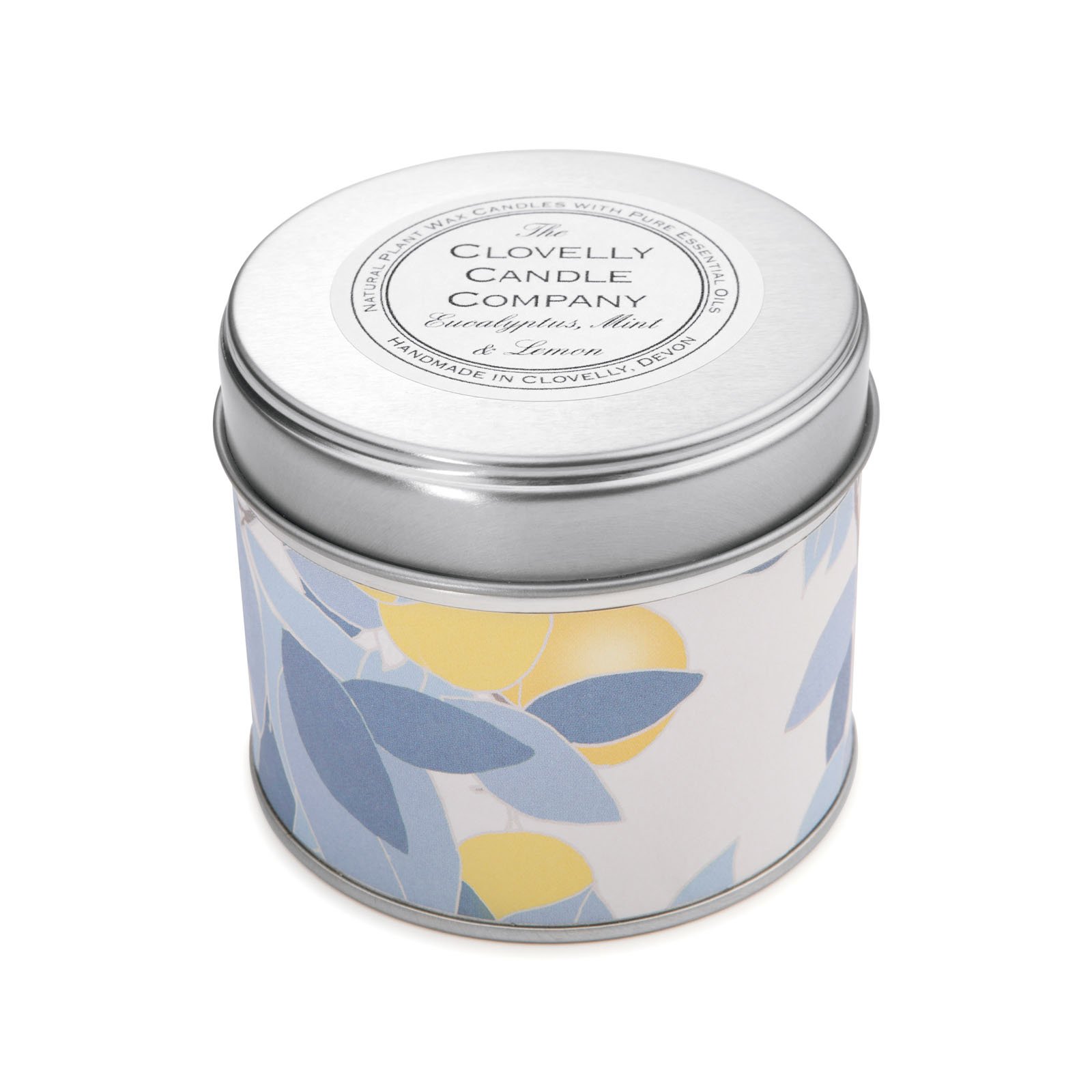 Clovelly Soap Co Handmade Scented Eucalyptus Mint and Lemon Aromatherapy Soy Wax Vegan Tin Candle